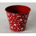 Red stamping flower bucket